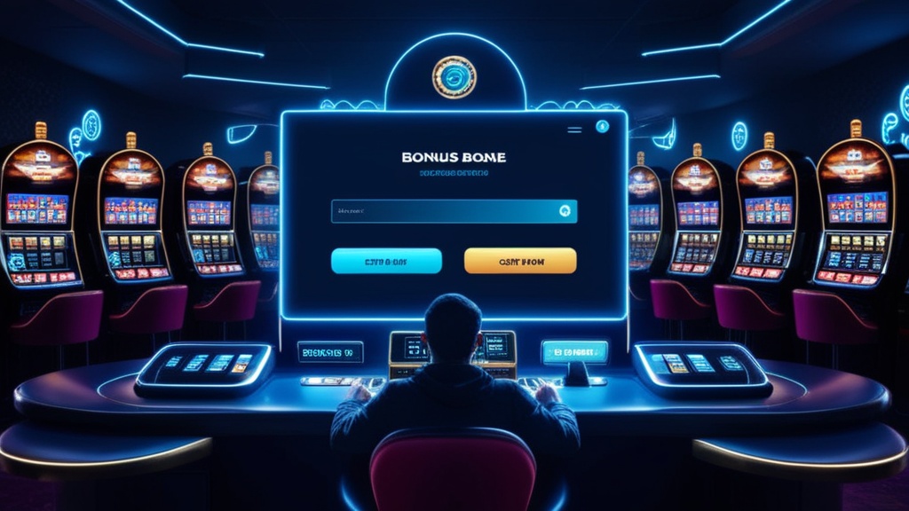 Speler voert bonuscode in op een donkere casino-interface
