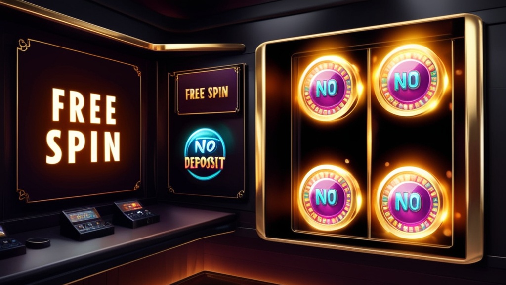 Donkere casinohoek met gratis spins en no deposit bonus