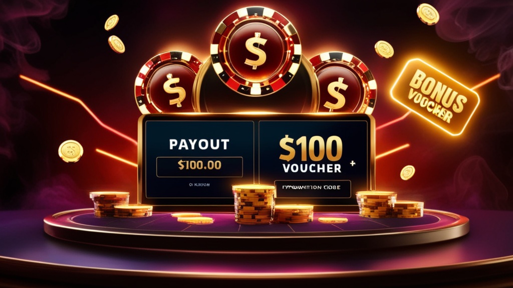 Casino-scène met bonusvoucher en aandacht voor uitbetalingen
